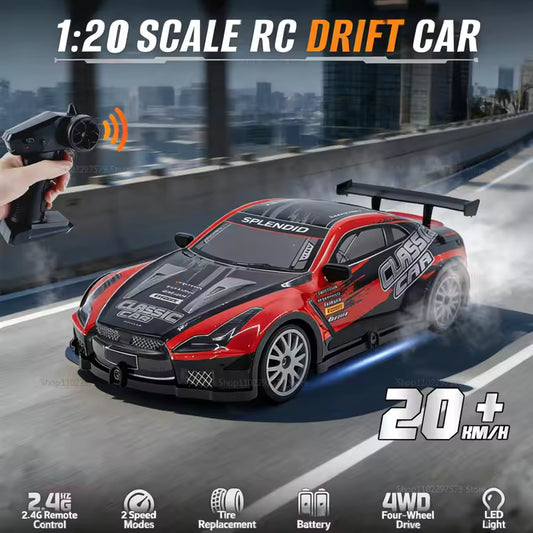 "New RC Racing Toy with Light Show – 4WD High-Speed GTR Electric Drift Car for Kids & Off-Road Fun – Perfect Gift for Boys & Girls